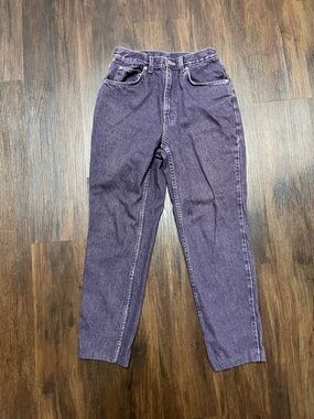 Vintage 80s Jordache Basics High Rise Purple Acid Wash Mom Jeans